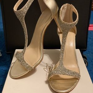Vince Camuto gold heels